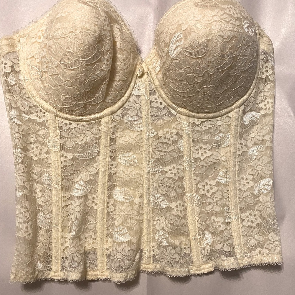 Dominique Hannah  Lace Push Up Strapless Bustier Size 34 B